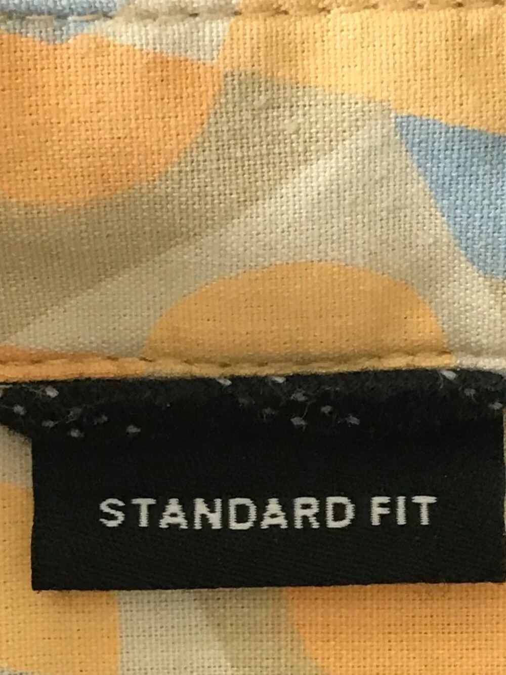 Prana Standard Fit Shirt Men L Yellow Geometric Button Up Pocket Short Sleeve